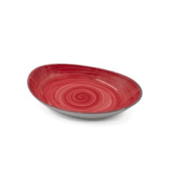 Deep Oval Dish Red