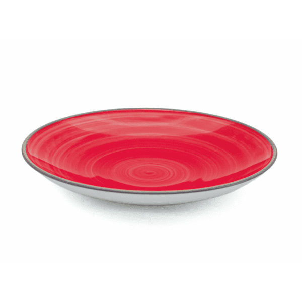 Round Cup Buffet Dish Red