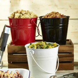 Coloured Buckets for food presentation