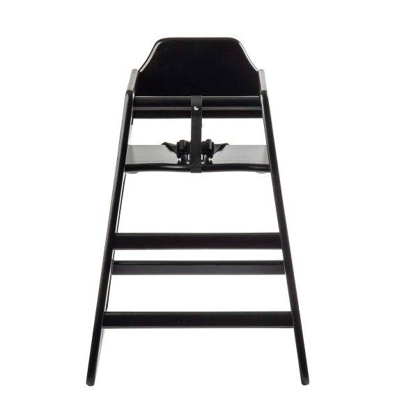 Black Painted High Chair Assembled