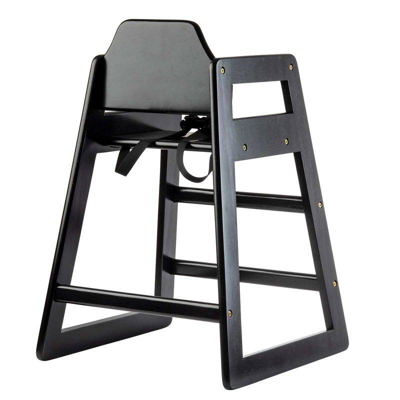 Black Painted High Chair Rear View