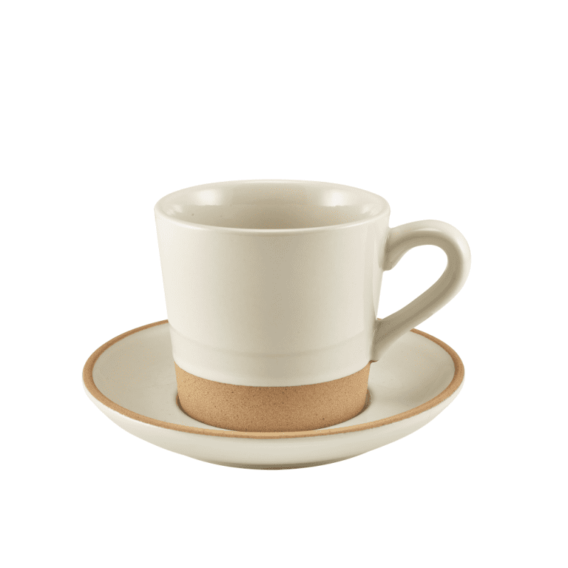 Kava White Stoneware Cup and Saucer products sols separately