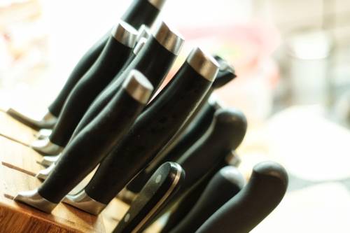 Knives stored in a Knife Block