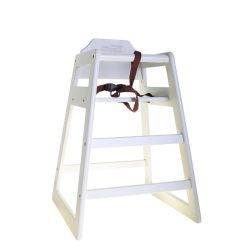 White Painted High Chair Assembled