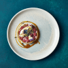 A delightful dessert served on a 19cm Terra Porcelain Pearl Coupe Plate
