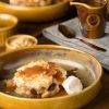 Murra Toffee Walled Plate with delicious dessert