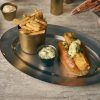 35cm Vintage Syteel Oval Platter used to serve seafood and fries