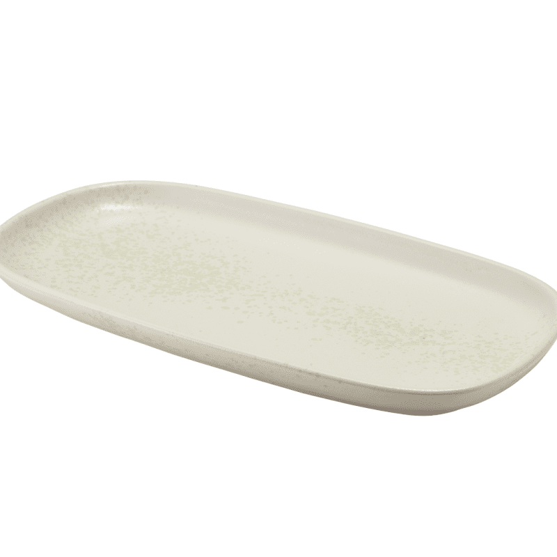 Angled view of 35cm Sereno Alto Rectangular Platter