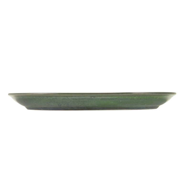 Side view of 27-5cm Aqua Green Coupe Plate