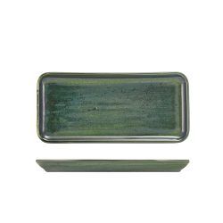 Terra Porcelain Aqua Green Narrow Rectangular Platter 27