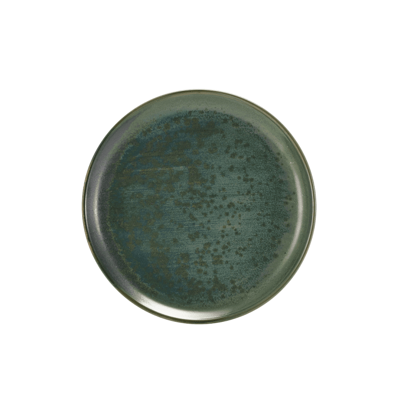 Top down view of 24cm Aqua Green Coupe Plate