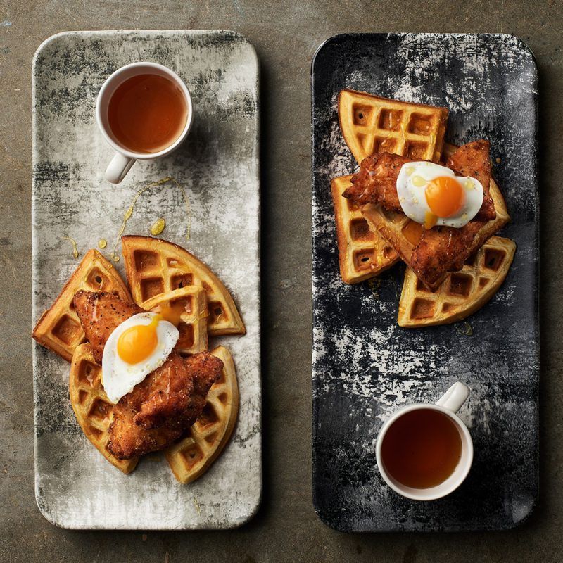 Breakfast served on Urban Rectangular Platters