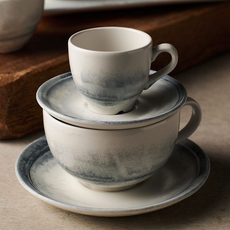 Finca Limestone Organic Cups and Saucers