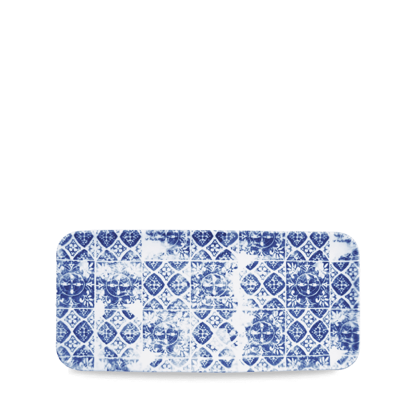 Porto Blue 34-6 x 15-6cm Organic Rectangular Platter