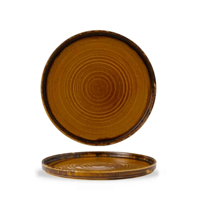 Harvest Brown 26cm Walled Plate