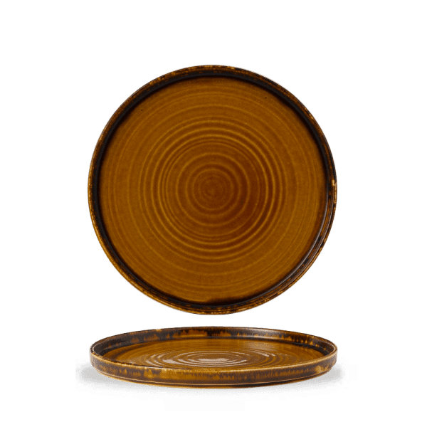Harvest Brown 26cm Walled Plate