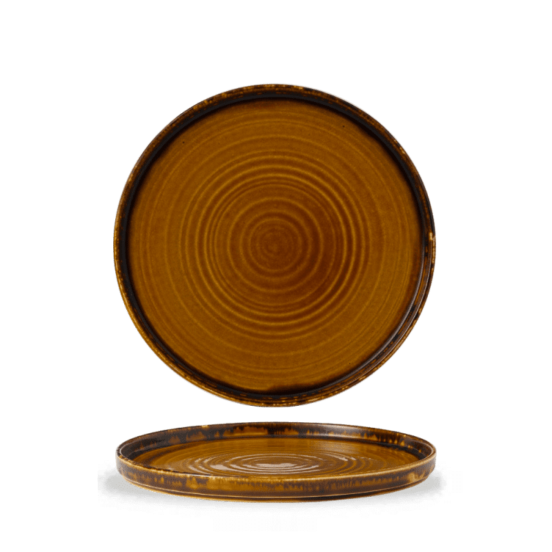 Harvest Brown 26cm Walled Plate