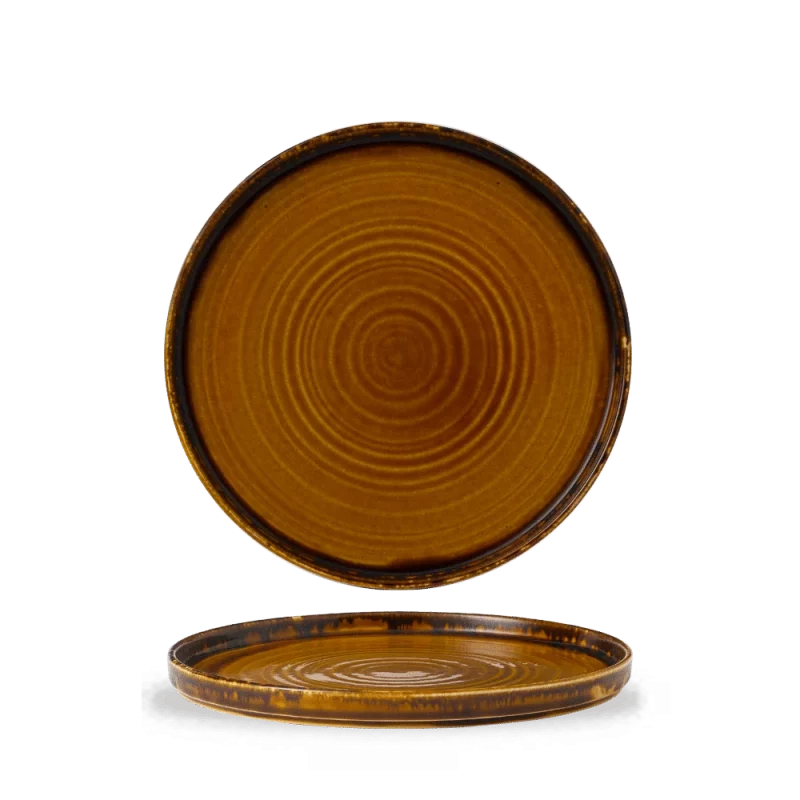 Harvest Brown 26cm Walled Plate