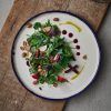 Salad served on a Harvest Ink Walled Plate