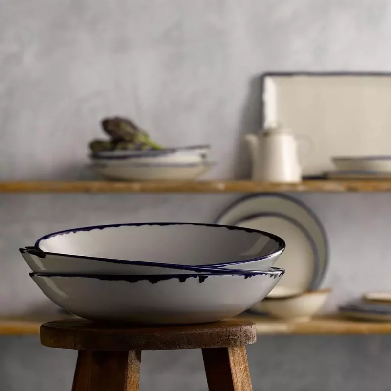 Stacked Harvest Ink Coupe Bowls