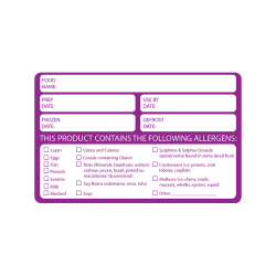 Allergen Date Info Label 500 Roll