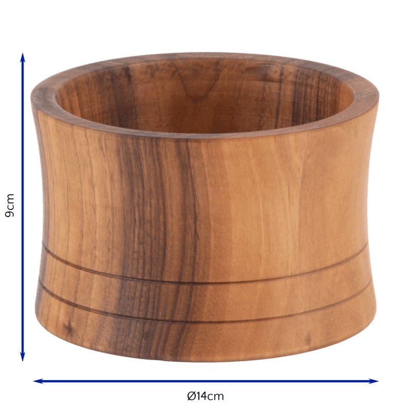 Medium Concave Oiled Walnut Bowl with dimensions