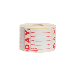 Removable Day Label Red