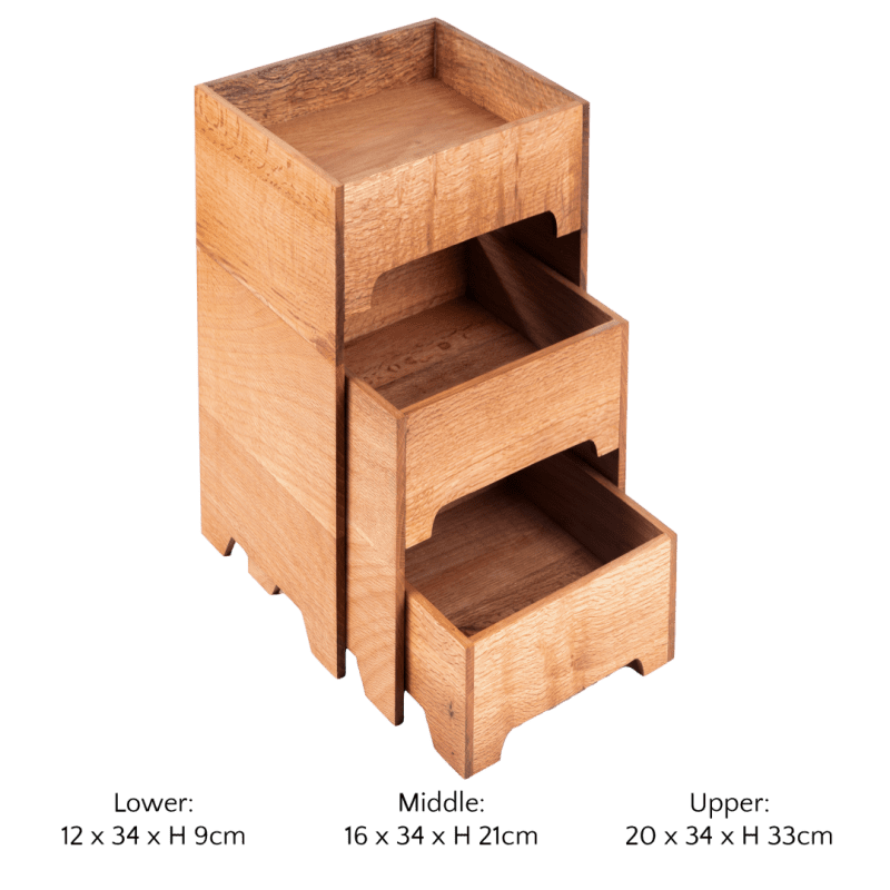 Small 3 Layer Stand with dimensions