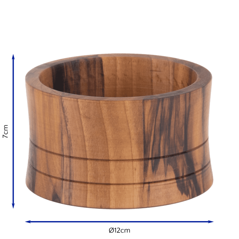 Small Concave Oiled Walnut Bowl with dimensions