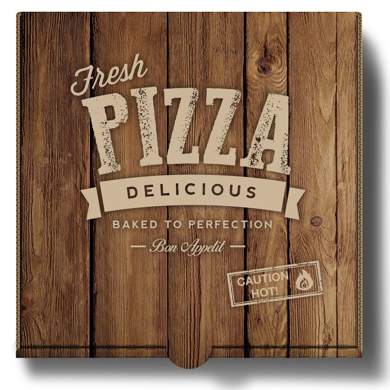 Wood Effect Pizza Box