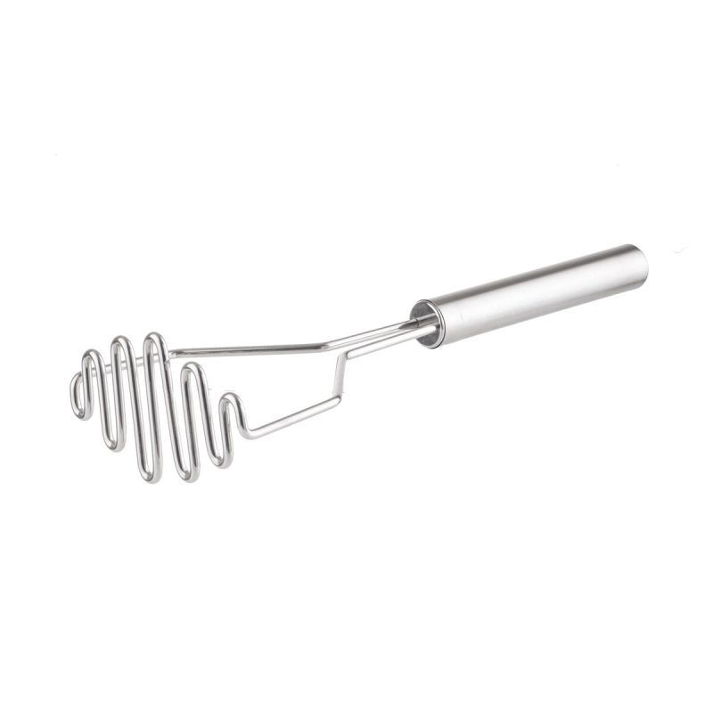 Angled view of a Stainless Steel Potato Masher Diamond