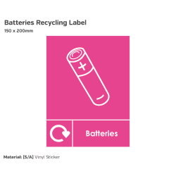 Batteries Recycling Label