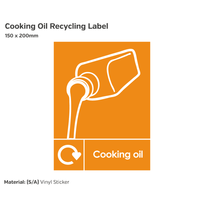 Cooking Oil Recycling Label