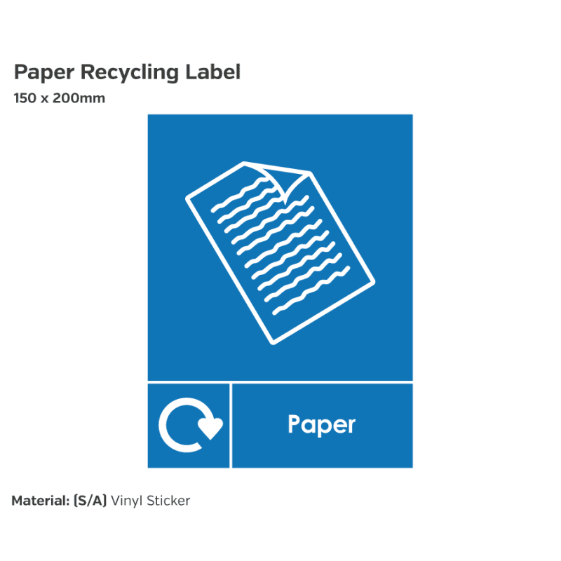 Paper Recycling Label