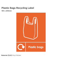 Plastic Bags Recycling Label