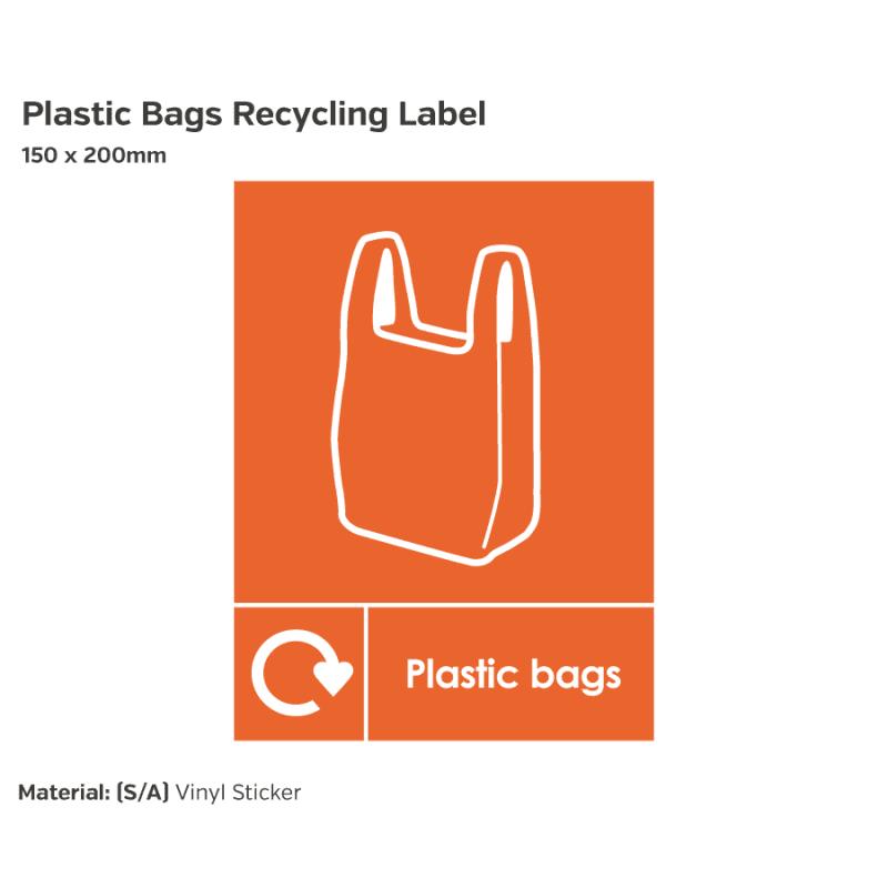 Plastic Bags Recycling Label