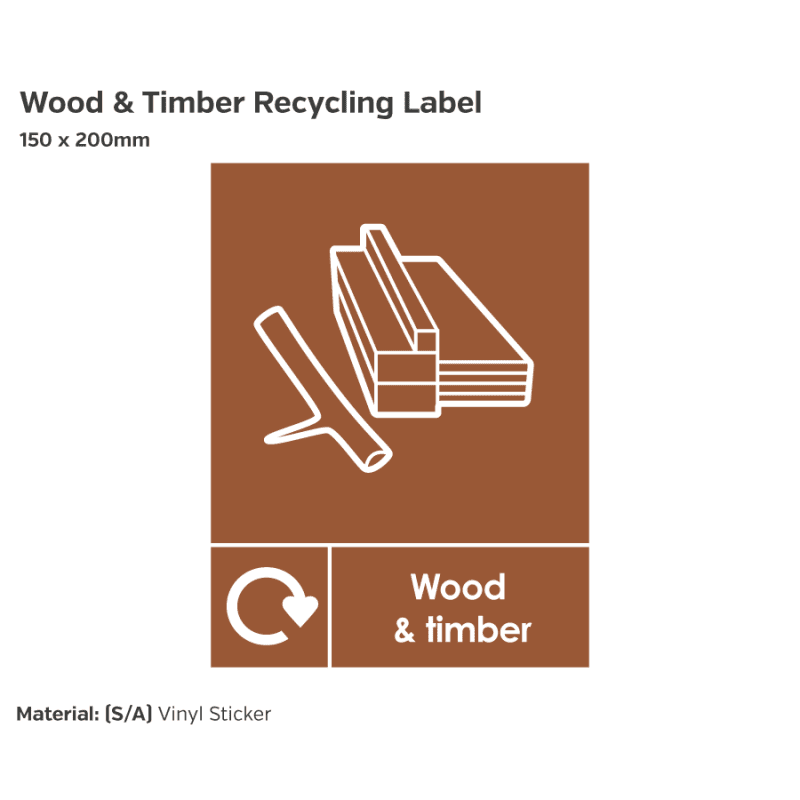 Wood and Timber Recycling Label