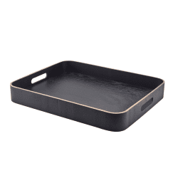 Black Wood Veneer Butlers Tray 45-5 x 36cm