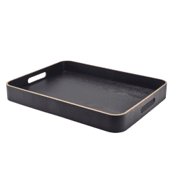 Black Wood Veneer Butlers Tray 50 x 38cm