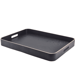 Black Wood Veneer Butlers Tray 55 x 40cm