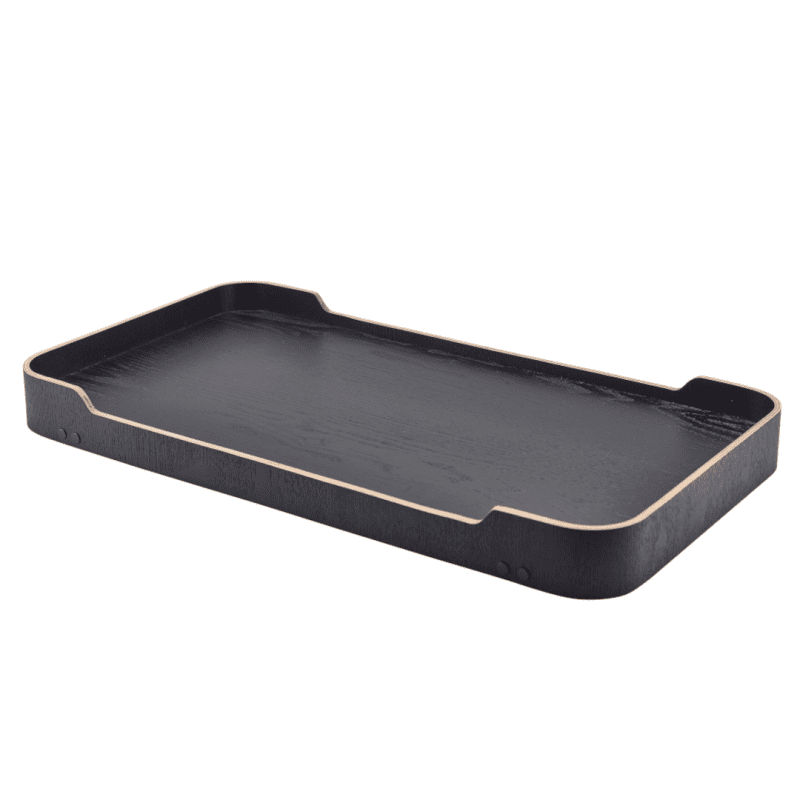 Black Wood Veneer Room Service Tray without legs