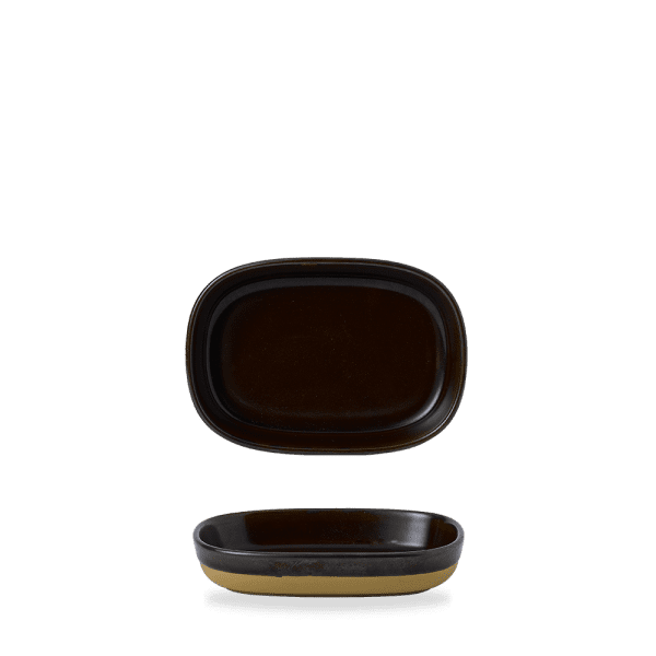 Cinnamon Brown Shallow Tray 17-3x11-9cm