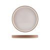 GENWARE Kava White Stoneware 20cm Raw Wall Presentation Plate