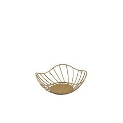 Lotus Leaf Gold Wire Basket 20 x 8cm