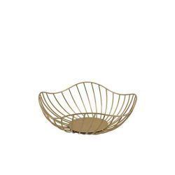 Lotus Leaf Gold Wire Basket 28-5 x 10cm