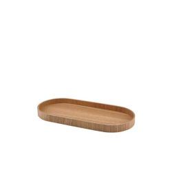 Oval Light Wood veneer Tray 35cm