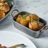 Potatoes served in a Vintage Steel Mini Roaster