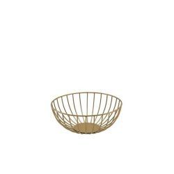 Round Gold Wire Basket 20 x 8cm