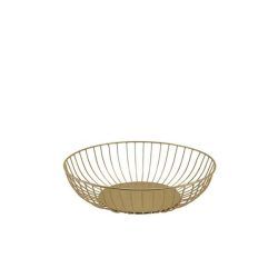 Round Gold Wire Basket 27 x 7cm