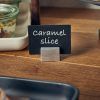 Sign for a caramel slice in an Aluminium Rectangular Sign Holder